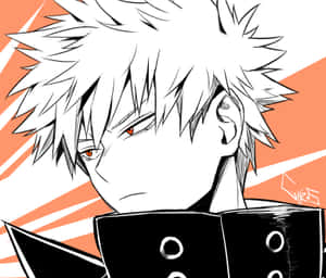 Intense Bakugou Sketch Art Wallpaper