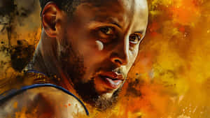 Intense Basketball Artwork Wallpaper