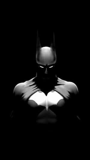 Intense Batman Illustration In Monochrome Wallpaper