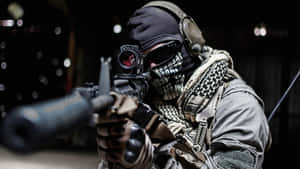 Intense Battle Action With Call Of Duty Soldiers Wallpaper