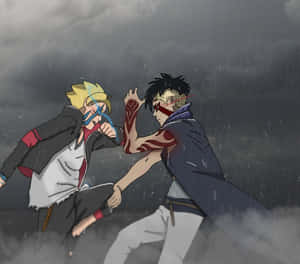 Intense Battle Between Boruto And Kawaki Wallpaper