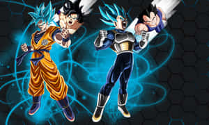 Intense Battle Between Goku And Vegeta Wallpaper