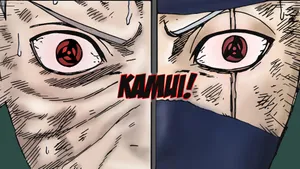 Intense Battle Between Kakashi And Tobi Wallpaper