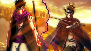 Intense Battle: Boruto Vs Kawaki Wallpaper