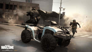 Intense Battle In Call Of Duty With Armored Vehicles On The Frontline Wallpaper