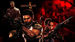 Intense Battle In Resident Evil 5 Wallpaper
