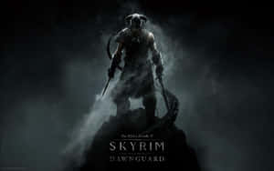 Intense Battle In The World Of Skyrim Dawnguard Wallpaper