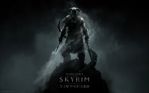 Intense Battle In The World Of Skyrim Dawnguard Wallpaper