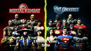 Intense Battle Scene From Mortal Kombat Vs. Dc Universe Wallpaper