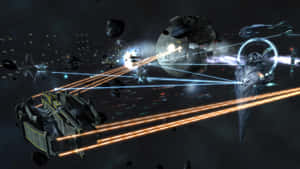 Intense Battle Scene In A Real-time Strategy Game Wallpaper