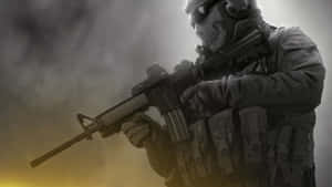 Intense Battle Scene In Call Of Duty Soldiers Wallpaper