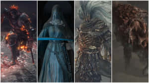 Intense Battle With Dark Souls Bosses Wallpaper