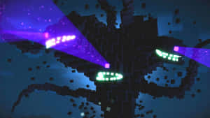 Intense Battle With The Mighty Minecraft Wither Wallpaper