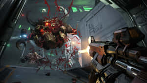 Intense Battlefield Action In First Person Shooter Games Wallpaper