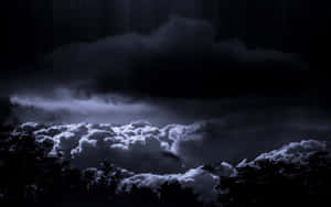 Intense Black And White Storm Unleashing Nature's Power Wallpaper