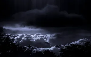 Intense Black And White Storm Unleashing Nature's Power Wallpaper