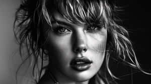 Intense Blackand White Portrait Wallpaper