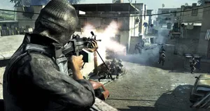 Intense Call Of Duty Action In A First-person Shooter Perspective Wallpaper