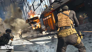 Intense Call Of Duty Battle In High-definition Wallpaper Wallpaper