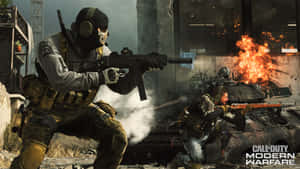 Intense Call Of Duty Ps4 Gaming Action Wallpaper