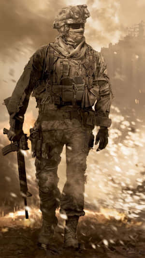 Intense Call Of Duty Soldiers Ready For Battle In High-definition Wallpaper Wallpaper