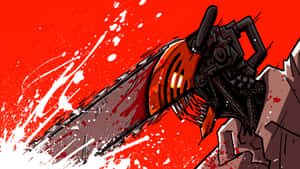 Intense Chainsaw Action Wallpaper