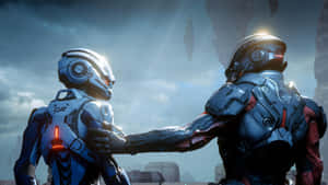 Intense Combat In Mass Effect Multiplayer Wallpaper