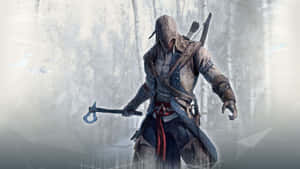 Intense Connor Kenway In Assassin's Creed Iii Wallpaper