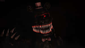 Intense Encounter With Nightmare Animatronics In Fnaf Wallpaper