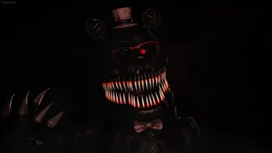 Intense Encounter With Nightmare Animatronics In Fnaf Wallpaper