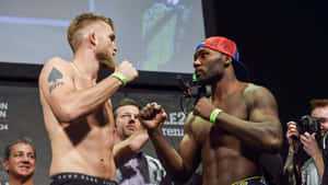 Intense Face-off Between Alexander Gustafsson And Anthony Johnson Wallpaper