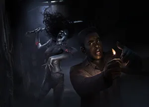 Intense Face-off Between Dead By Daylight Killers Wallpaper