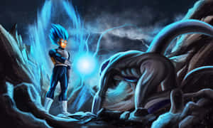 Intense Face-off Between Vegeta And Frieza Wallpaper