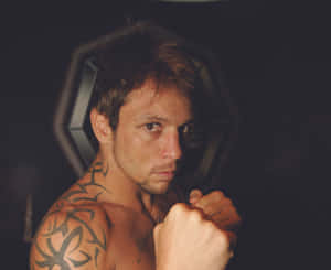 Intense Fighter Stance Wallpaper