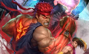 Intense Fighting Game Characters Wallpaper