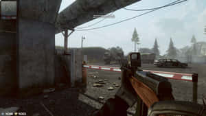 Intense First-person Shooter Battle Wallpaper