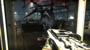 Intense First-person Shooter Battle Wallpaper