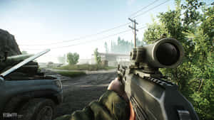 Intense First-person Shooter Game Action Wallpaper