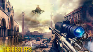 Intense First-person Shooter Gaming Action Wallpaper