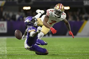 Intense Football Action Charvarius Ward Wallpaper