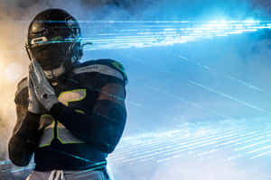 Intense Football Player Entrance Wallpaper