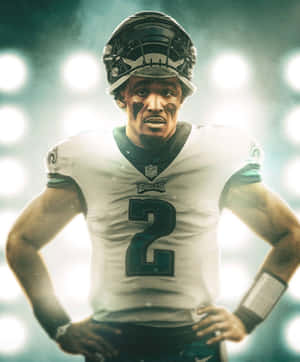 Intense Football Player Portrait Wallpaper