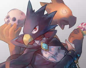 Intense Fumikage Tokoyami Portrait Wallpaper