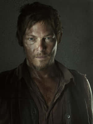 Intense_ Gaze_ Daryl_ Dixon_ Portrait Wallpaper