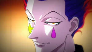 Intense Gaze Of Hisoka Morow From Hunter X Hunter Wallpaper