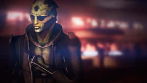 Intense Gaze Of Thane Krios Wallpaper