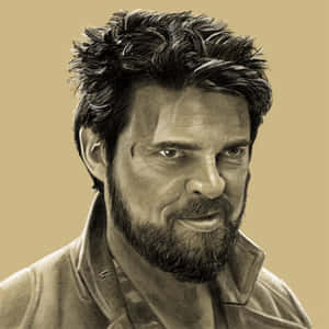 Intense_ Gaze_ Portrait_ Sketch Wallpaper