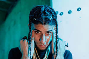 Intense_ Gaze_with_ Blue_ Hues.jpg Wallpaper