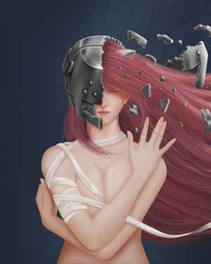 Intense Glare - Elfen Lied's Lucy In Portrait Wallpaper