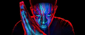 Intense_ Glowing_ Face_ Art_ Portrait Wallpaper